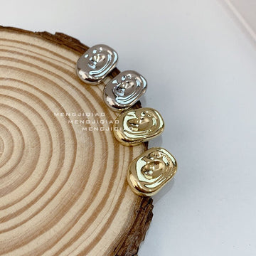 Vintage Irregular Metal Stud Earrings For Women Punk Geometric Shape Statement Earrings Fashion Trendy Jewelry Modern Jewelry daiiibabyyy